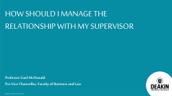 Professor Gael McDonald Pro Vice-Chancellor, Faculty of Business