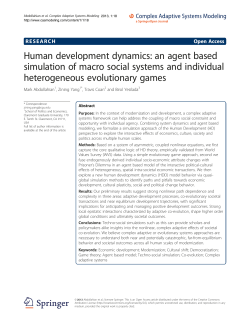 Human development dynamics: an agent based simulation of macro