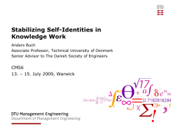 Knowledge work and stress