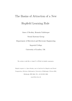 The basins of attraction of a new Hopfield learning rule
