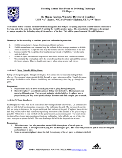 Teaching Games That Focus on Dribbling Technique U8 Players By
