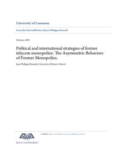 Political and international strategies of former telecom monopolies