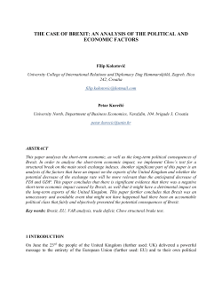 The Case of Brexit: An Analysis of the Political and Economic Factors