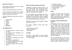 Day Services - Castleview Leaflet