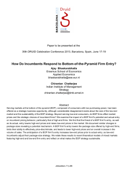 How Do Incumbents Respond to Bottom-of-the-Pyramid Firm