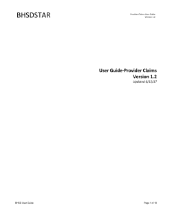 User Guide - BHSD Star