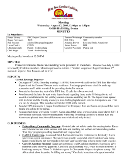 Combating Underage Drinking Coalition Meeting