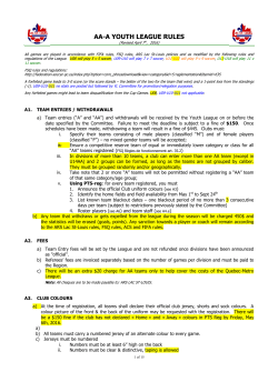 2016 Merged Rules - English - Final Version - ARS Lac St