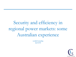 Market mechanisms for security in the Australian National Electricity