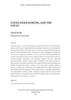 Coles, Woolworths, and the Local
