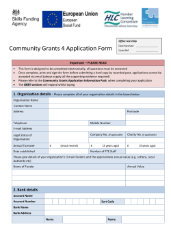 1. Organisation details - Humber Learning Consortium