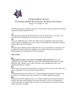 Rules - Pierrefonds/DDO Ringette