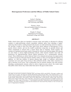 Heterogeneous Preferences and the Efficacy of Public School Choice