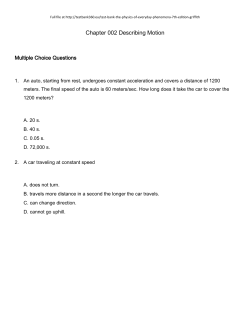 Chapter 002 Describing Motion