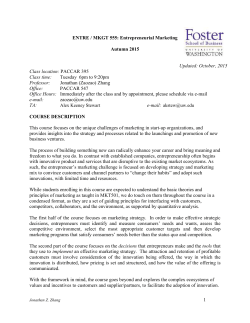 Checklist - Foster School of Business