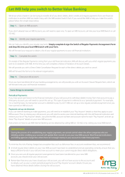 Let IMB help you switch to Better Value Banking