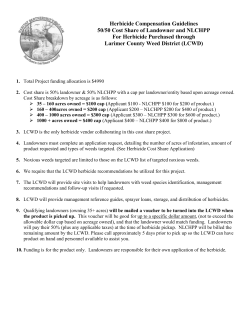 NLC Herbicide Voucher Guidelines and Application