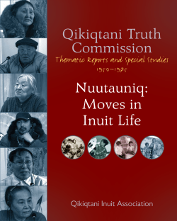 Moves in Inuit Life - The Qikiqtani Truth Commission