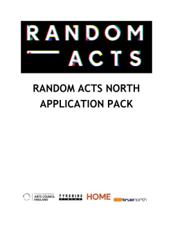 random acts north application pack