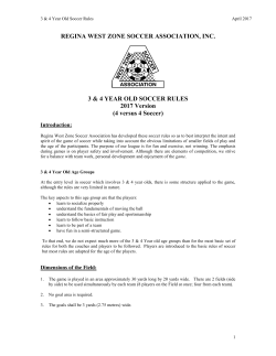 4 year old soccer rules - West Zone Soccer Association