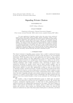 Signaling Private Choices - The Review of Economic Studies