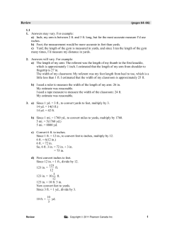 Review (pages 64–66) 1.1 1. Answers may vary. For example: a