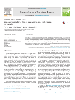 Complexity results for storage loading problems with stacking