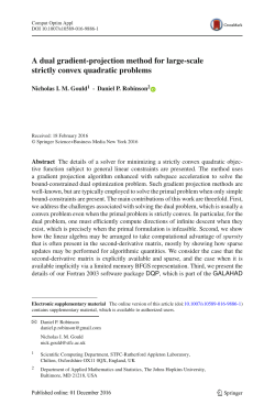 A dual gradient-projection method for large
