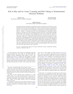 Learning and Risk Taking in Nonmonotonic Decision Problems