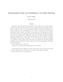 Interdependent Utility and Truthtelling in Two-Sided