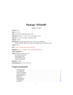 Package `MTurkR`