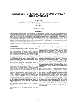 assessment of english proficiency by fuzzy logic approach
