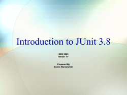 Introduction to JUnit 3.8 using NetBeans IDE