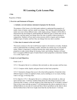 5E Learning Cycle Lesson Plan