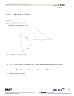 Geometry Module 3, Topic A, Lesson 2: Student Version