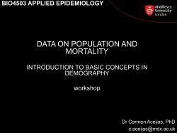 Data on population and mortality: introduction to basic concepts in