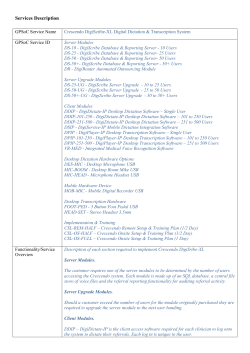 Crescendo Digiscribe-XL Dictation System V1.0