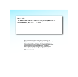 Roth, A.E., "Proportional Solutions to the Bargaining Problem