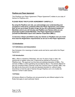 Player Agreement