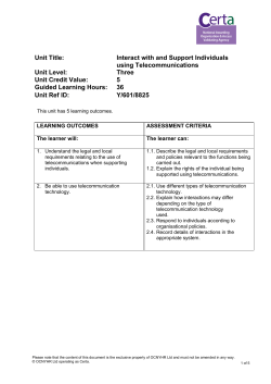 Interact with and Support Individuals using