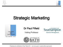 Marketing and Strategy