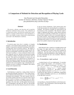 A Comparison of Methods for Detection and Recognition of Playing
