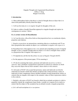 Handout - Institut Jean Nicod