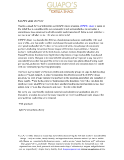 GUAPO`s Gives Event Application