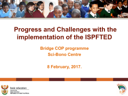 CEM- June 2015 Branch T- Progress on TD items as per the