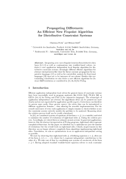 Propagating Di erences: An E cient New Fixpoint