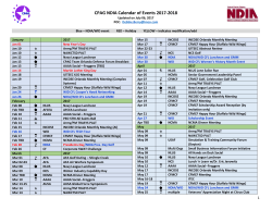 CPAG NDIA Calendar of Events 2017-2018