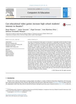 Can educational video games increase high school - e-UCM