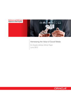 Oracle Harnessing the Value of Social Media