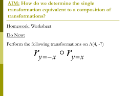 AIM: How do we determine the single transformation equivalent to a